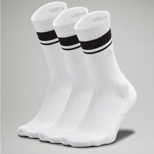 SOLD‼️Lululemon NEW Men's Daily Stride Ribbed Comfort Crew Socks 3 Pack Large
